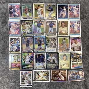 Milwaukee Brewers Baseball 28 Card Lot - Rookies, Stars, Inserts, Parallels